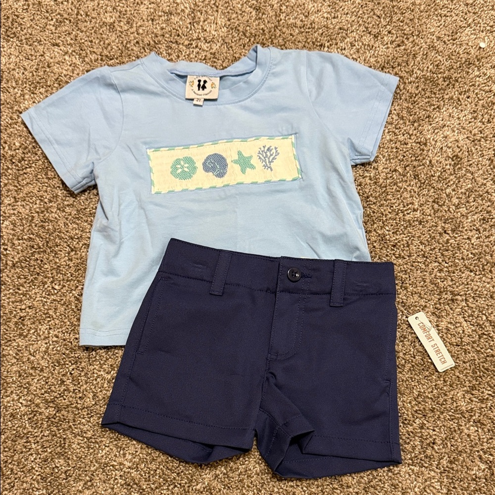 Class Club Light Blue and Navy Kids Matching Set